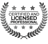 Certified Licensed and Professional badge
